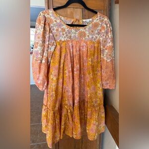American Eagle Floral Boho Floral Babydoll Dress • Size XS